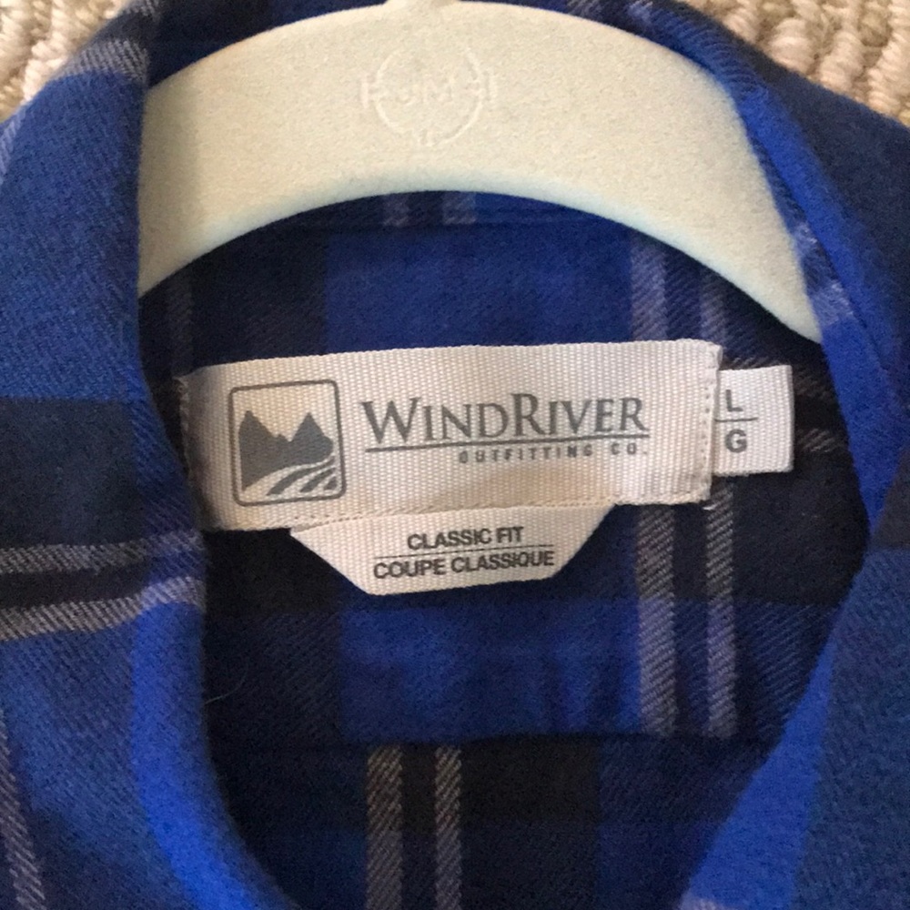 Blue flannel button down - Picture 2 of 2